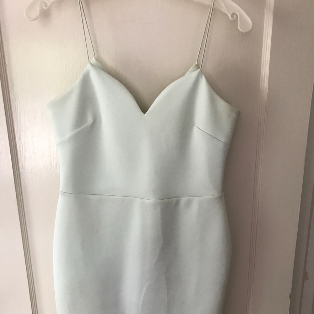 Light Aqua Thin Strap Bodycon Dress